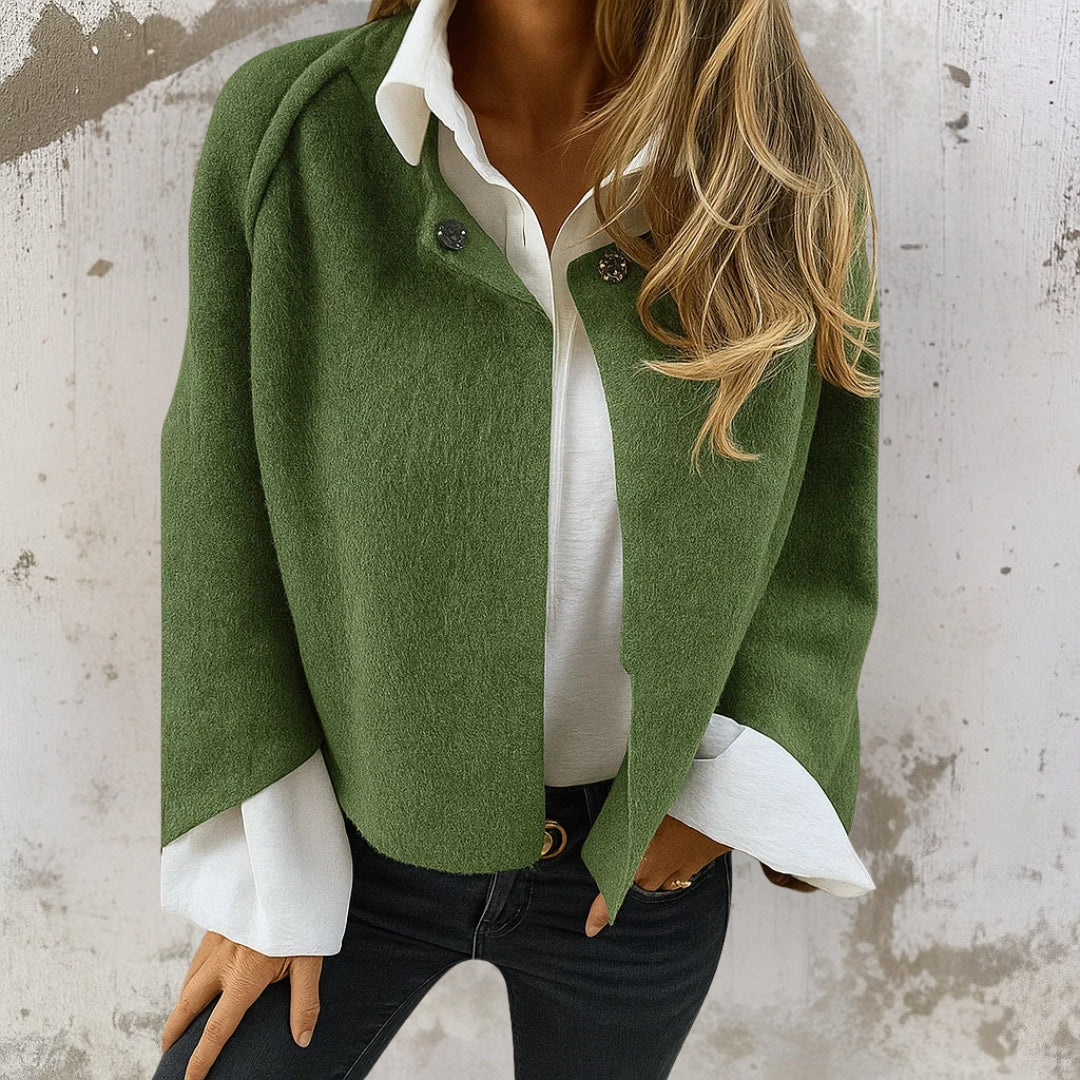 Aveline™ – Elegantie in een korte kasjmier-look jas