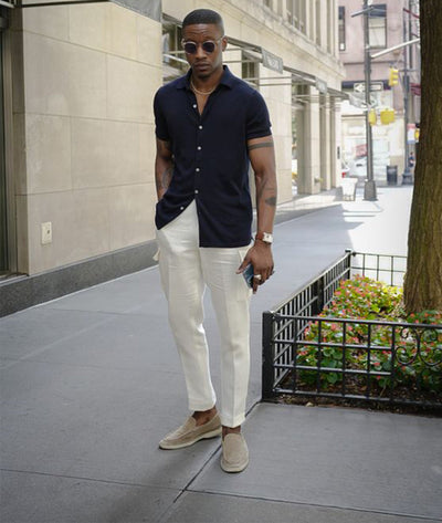 Calvin | Minimalistische Suède Loafers