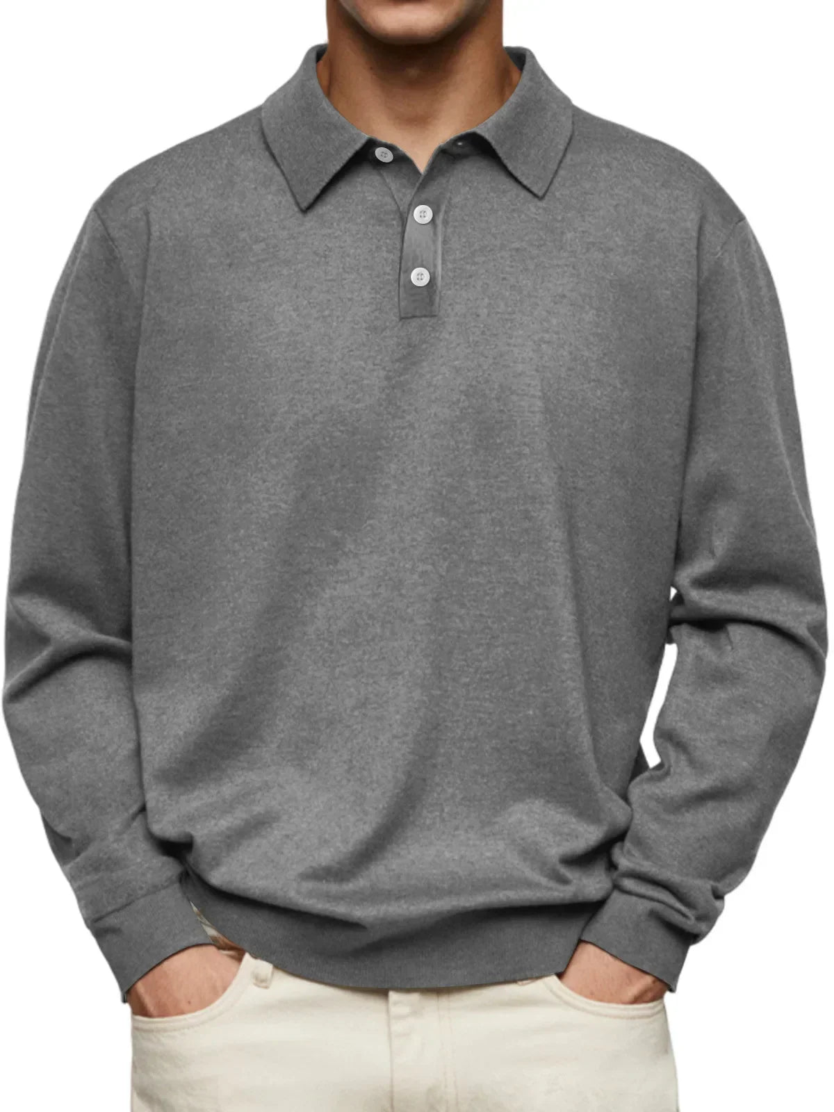 van Haren™ | Casual polo met lange mouwen
