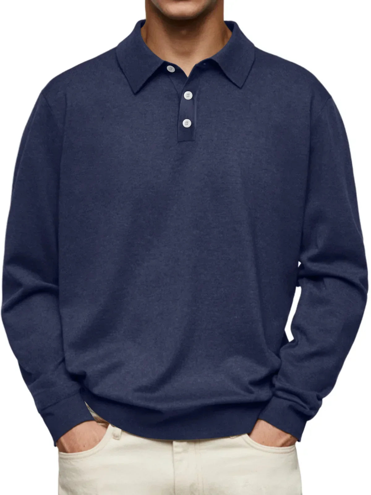 van Haren™ | Casual polo met lange mouwen