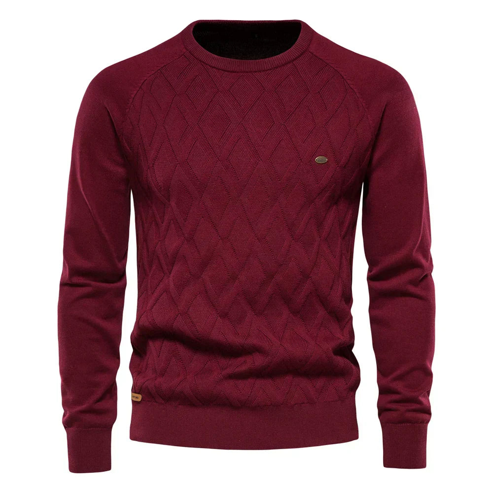 vHaren | Herenpullover met Ruitpatroon