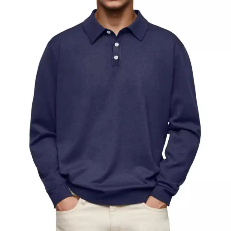 van Haren™ | Casual polo met lange mouwen