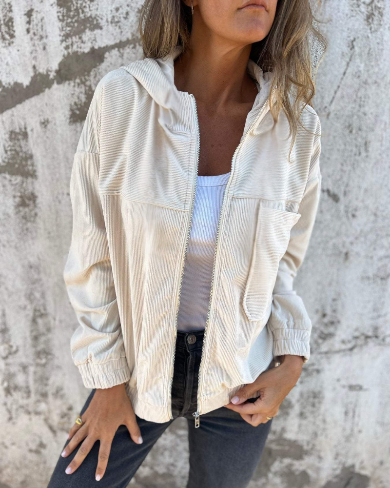 Lina™ Corduroy Hoodie Jacket